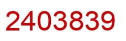 Number 2403839 red image