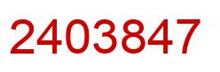 Number 2403847 red image