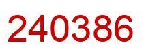 Number 240386 red image