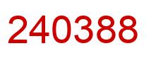 Number 240388 red image