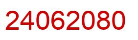 Number 24062080 red image
