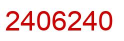 Number 2406240 red image
