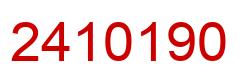 Number 2410190 red image