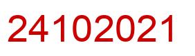 Number 24102021 red image