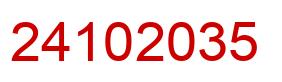 Number 24102035 red image
