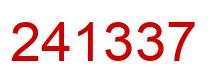 Number 241337 red image