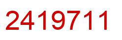 Number 2419711 red image