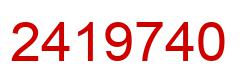 Number 2419740 red image