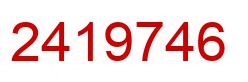 Number 2419746 red image
