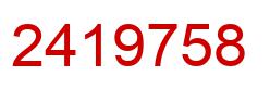 Number 2419758 red image