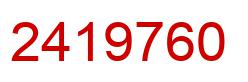 Number 2419760 red image