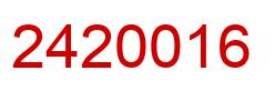 Number 2420016 red image