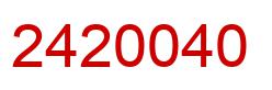 Number 2420040 red image