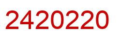 Number 2420220 red image