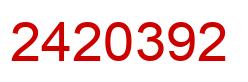 Number 2420392 red image