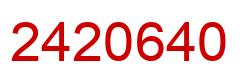 Number 2420640 red image