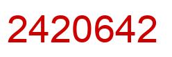 Number 2420642 red image