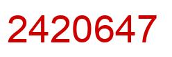 Number 2420647 red image