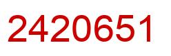 Number 2420651 red image