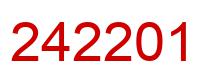 Number 242201 red image