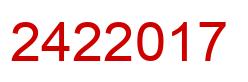 Number 2422017 red image