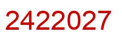 Number 2422027 red image