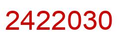 Número 2422030 imagen rojo