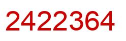 Number 2422364 red image