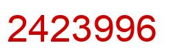 Number 2423996 red image