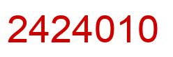 Number 2424010 red image