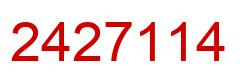 Number 2427114 red image