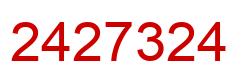 Number 2427324 red image