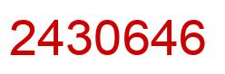 Number 2430646 red image