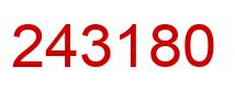 Number 243180 red image