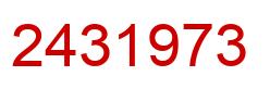 Number 2431973 red image
