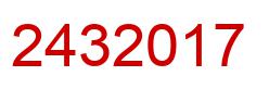 Number 2432017 red image