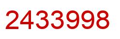 Number 2433998 red image