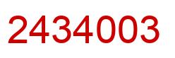 Number 2434003 red image