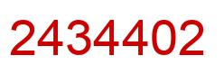 Number 2434402 red image