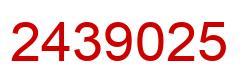 Number 2439025 red image