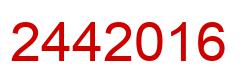 Number 2442016 red image