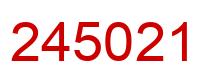 Number 245021 red image