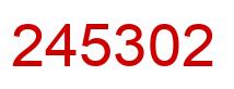 Number 245302 red image
