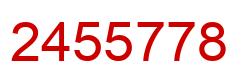 Number 2455778 red image