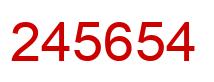 Number 245654 red image