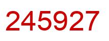 Number 245927 red image