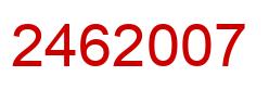Number 2462007 red image