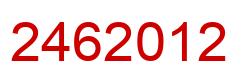 Number 2462012 red image