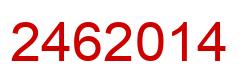 Número 2462014 imagen rojo