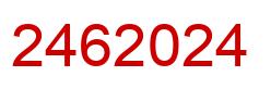 Number 2462024 red image